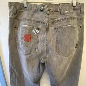 VTG Enyce Clothing Co Rap Straight Baggy Denim Jeans Men 34x31 Y2k Faded Gray